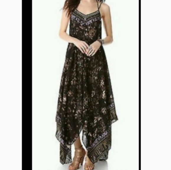 Free People hankerchief hem Wild Divine maxidress - Picture 2 of 7